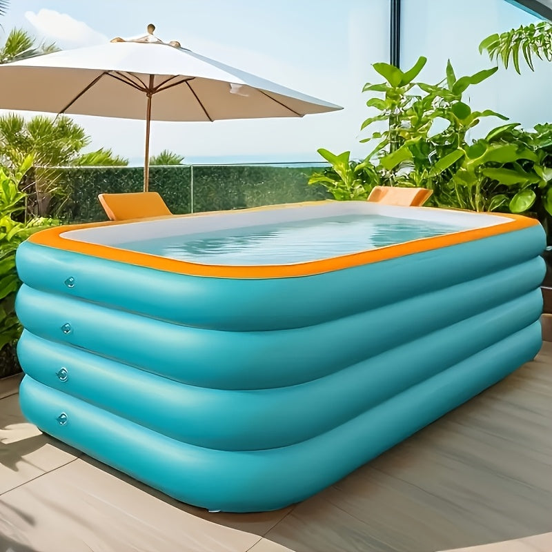 Super Large Inflatable Swimming Pool, Thickened & Heightened PVC Pool, Outdoor Water Play Pool for Courtyard, Patio & Gatherings