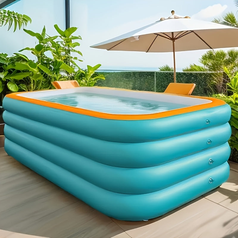 Super Large Inflatable Swimming Pool, Thickened & Heightened PVC Pool, Outdoor Water Play Pool for Courtyard, Patio & Gatherings