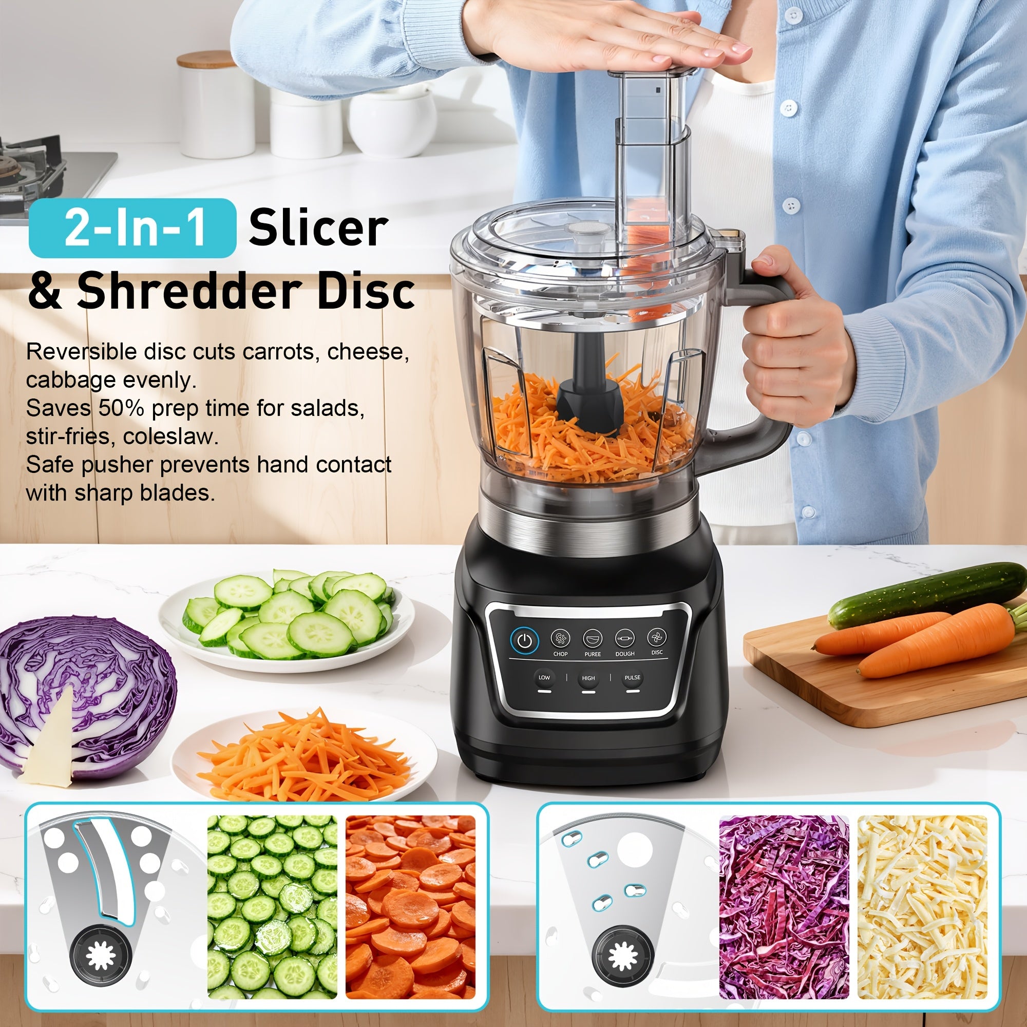 Professional Countertop Blender, Max 2400W 25000RPM, 68Oz Capacity & 2 Containers, Multi-use for Sorbet, Smoothies, Juice, Ice Slushie & Grinding