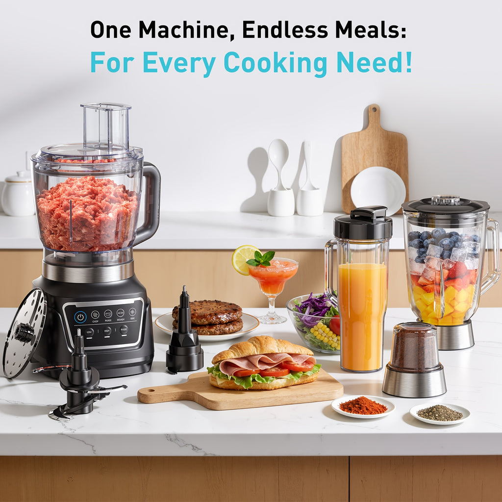 Professional Countertop Blender, Max 2400W 25000RPM, 68Oz Capacity & 2 Containers, Multi-use for Sorbet, Smoothies, Juice, Ice Slushie & Grinding