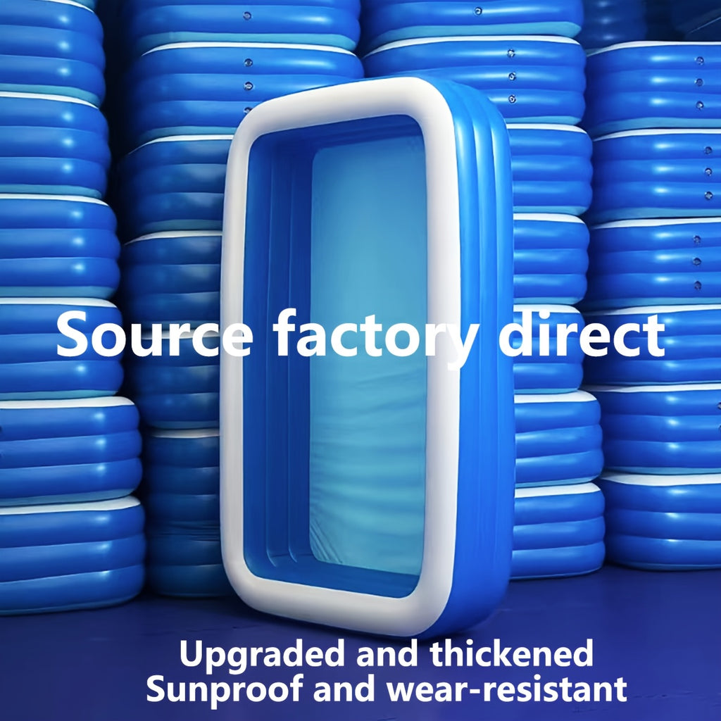 Super Large Inflatable Swimming Pool, Thickened & Heightened PVC Pool, Outdoor Water Play Pool for Courtyard, Patio & Gatherings