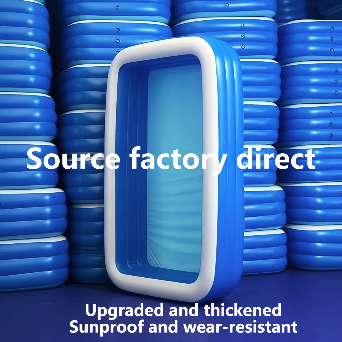 Super Large Inflatable Swimming Pool, Thickened & Heightened PVC Pool, Outdoor Water Play Pool for Courtyard, Patio & Gatherings