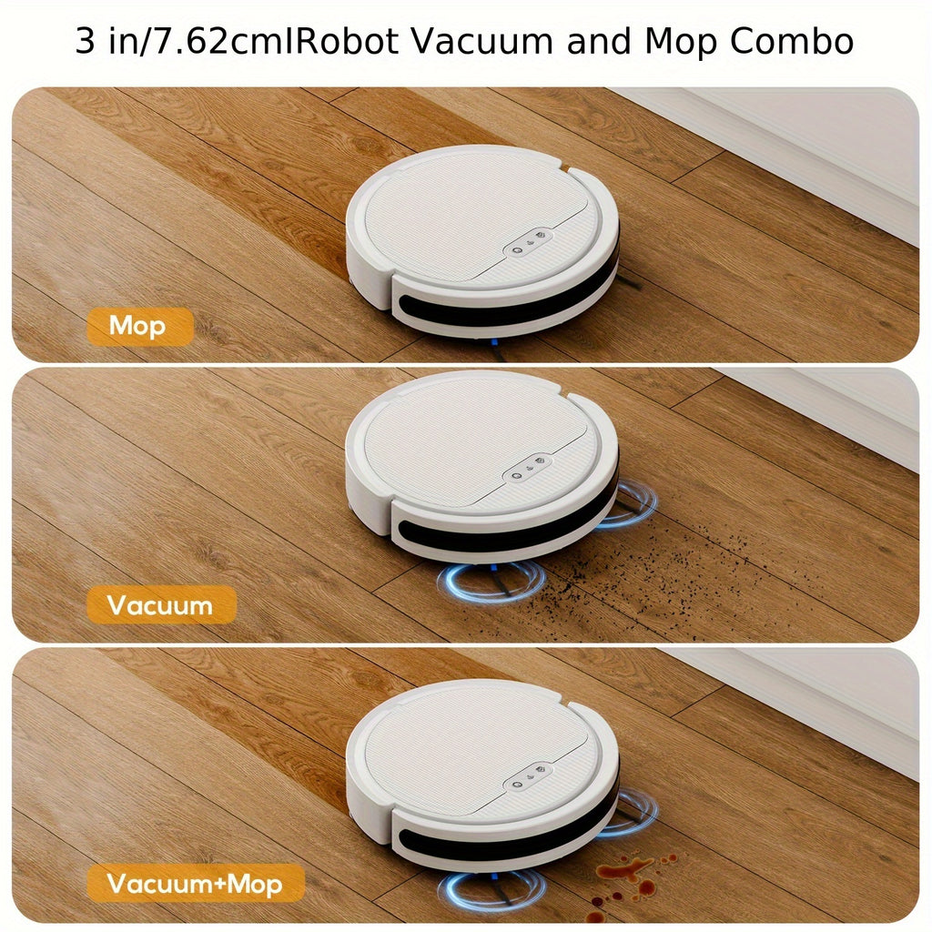 3-in-1 Robotic Vacuum Mop Combo, Self-Empty Station for 45 Days, 3000Pa Strong Suction, LiDAR Navigation & Multi-Floor Mapping, Ideal for Pet Owners, Carpets & Hard Floors