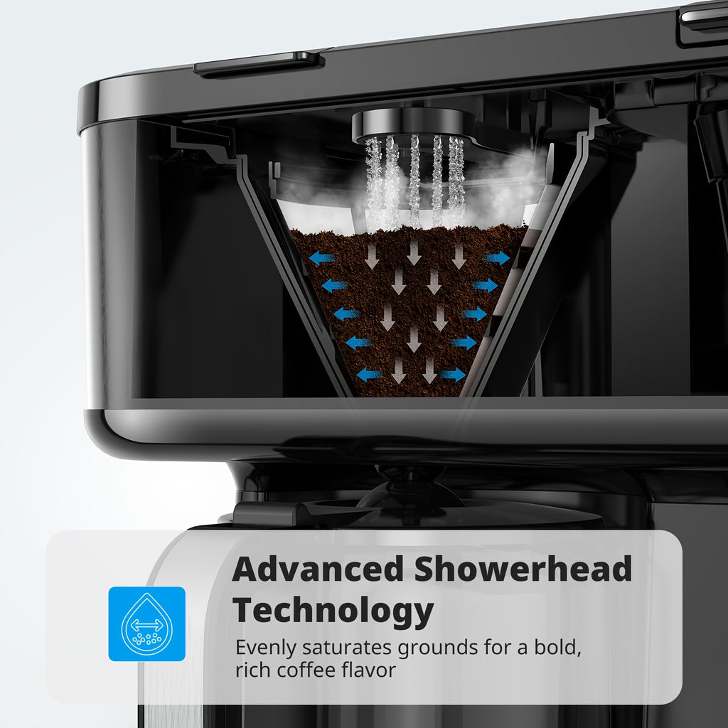 20 Bar Espresso & Cappuccino Machine, Dual Boiler, Touch Control, Automatic Milk Frother, Dual Wall Filters, Ideal for Family Gatherings & Holiday Gifts