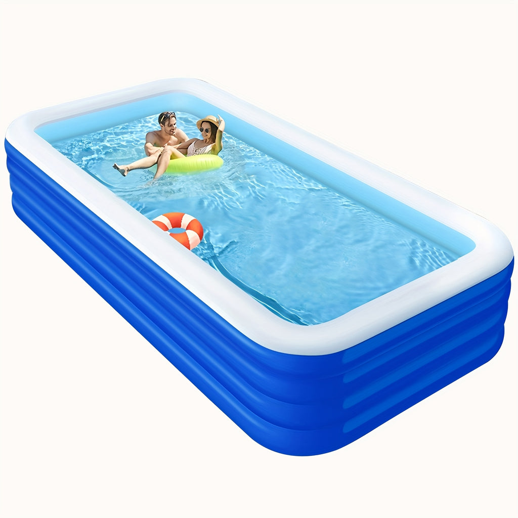 Super Large Inflatable Swimming Pool, Thickened & Heightened PVC Pool, Outdoor Water Play Pool for Courtyard, Patio & Gatherings