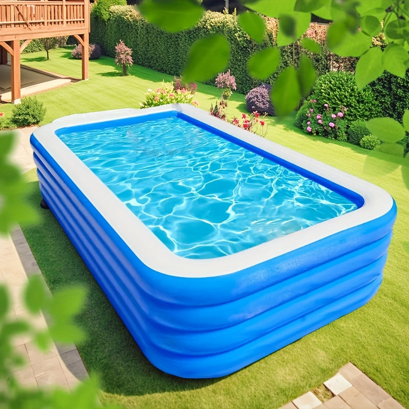 Super Large Inflatable Swimming Pool, Thickened & Heightened PVC Pool, Outdoor Water Play Pool for Courtyard, Patio & Gatherings