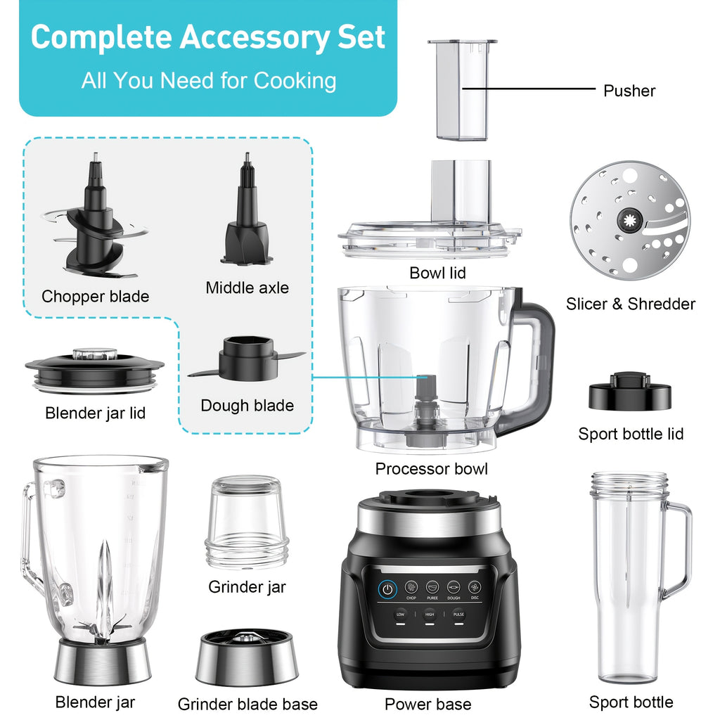 Professional Countertop Blender, Max 2400W 25000RPM, 68Oz Capacity & 2 Containers, Multi-use for Sorbet, Smoothies, Juice, Ice Slushie & Grinding