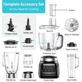 Professional Countertop Blender, Max 2400W 25000RPM, 68Oz Capacity & 2 Containers, Multi-use for Sorbet, Smoothies, Juice, Ice Slushie & Grinding