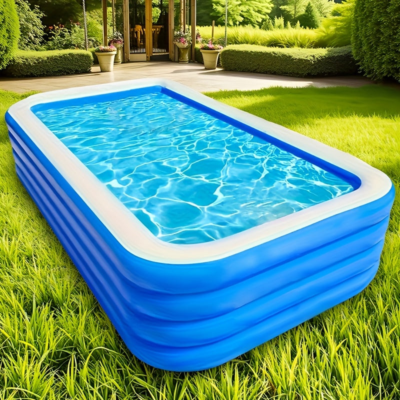 Super Large Inflatable Swimming Pool, Thickened & Heightened PVC Pool, Outdoor Water Play Pool for Courtyard, Patio & Gatherings