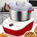 6-in-1 Electric Vertical Mixer, 400W 6-Speed with Pulse, 6.3QT Stainless Steel Bowl, Includes Dough Hook, Beater, Juicer, Meat Grinder & Noodle Press