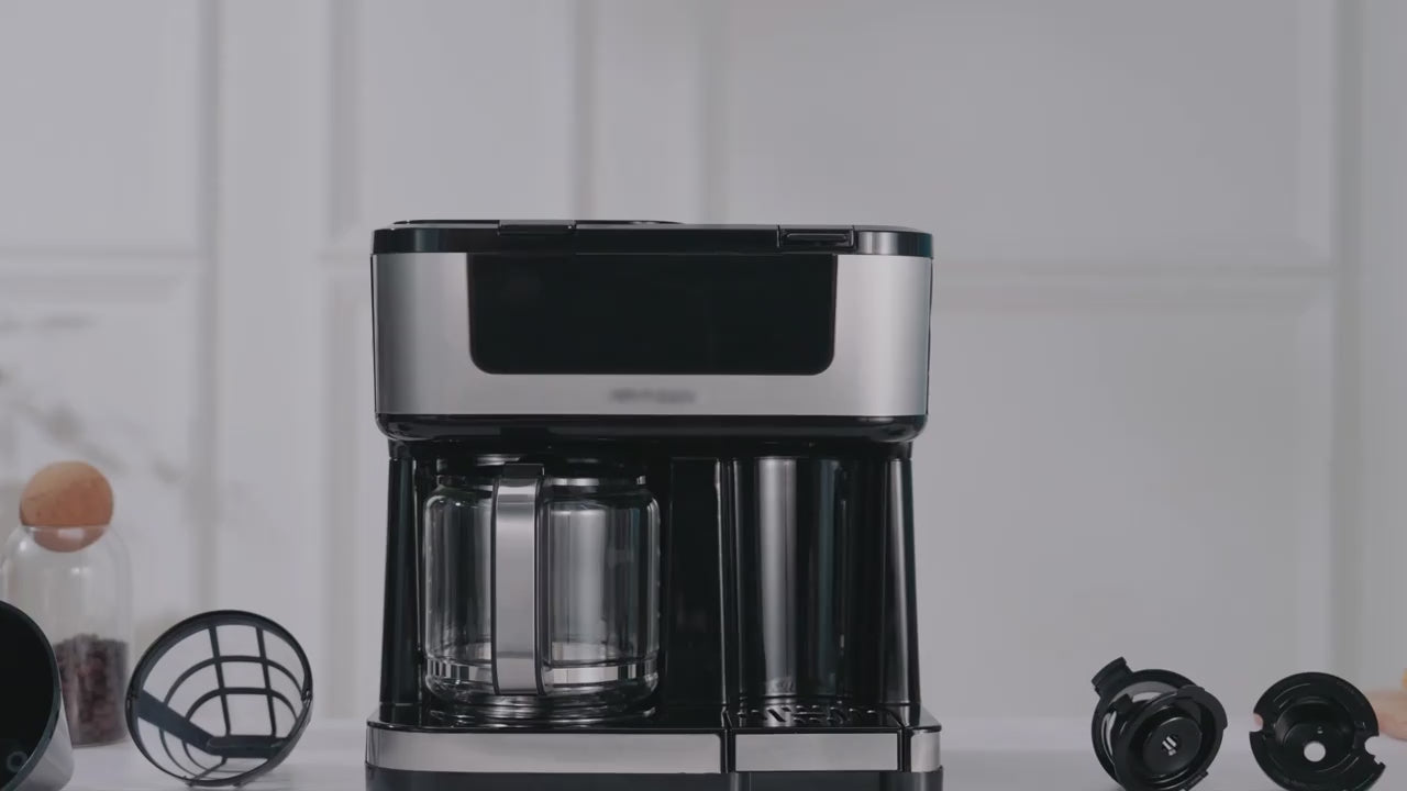 20 Bar Espresso & Cappuccino Machine, Dual Boiler, Touch Control, Automatic Milk Frother, Dual Wall Filters, Ideal for Family Gatherings & Holiday Gifts