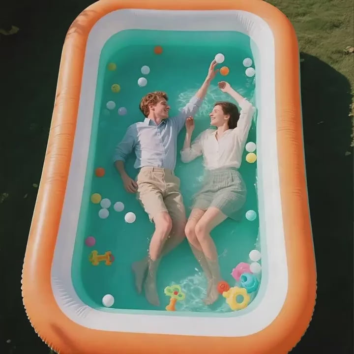 Super Large Inflatable Swimming Pool, Thickened & Heightened PVC Pool, Outdoor Water Play Pool for Courtyard, Patio & Gatherings